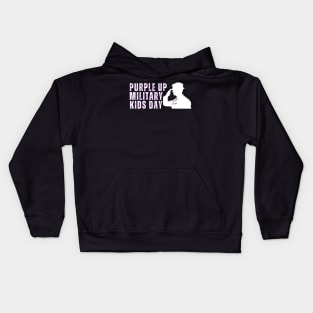 PURPLE UP MILITARY KIDS DAY Kids Hoodie